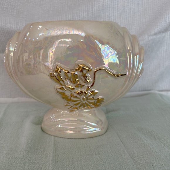 Vintage Pioneer Pottery, Vase with bird and floral design. - Picture 4 of 7